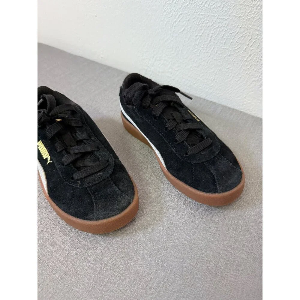 Puma Club Classic Black White Gum 13 Children Sneakers Retro Shoes
